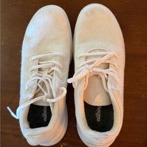 Allbirds wool runners in natural white